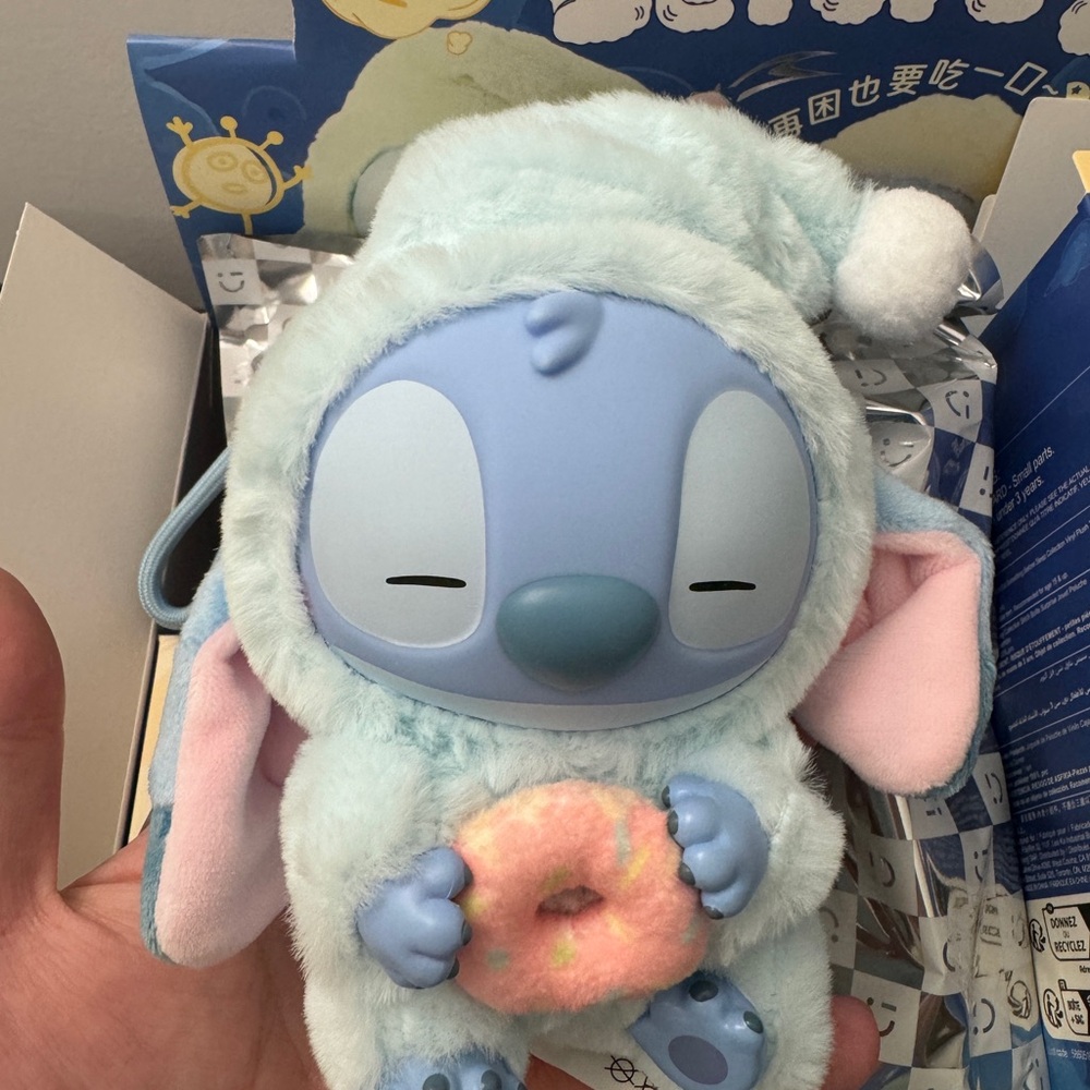 Authentic Miniso x Disney Stitch Eat Something Before Sleep - Sleepy Donut